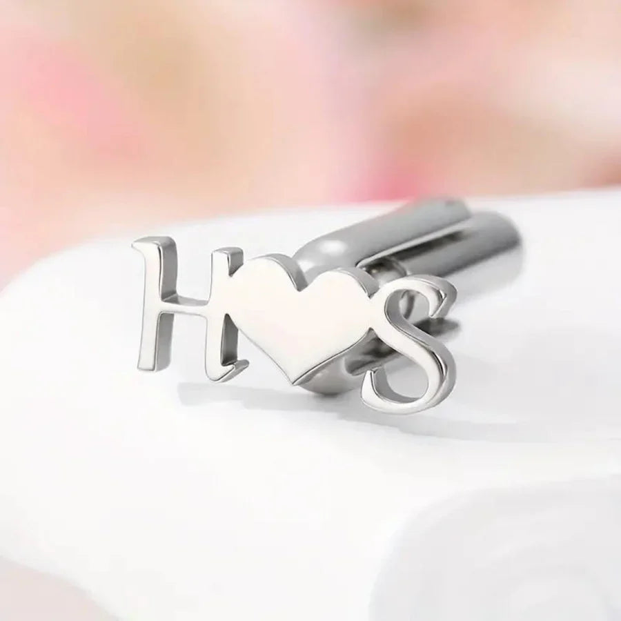 Initials Heart Cufflinks