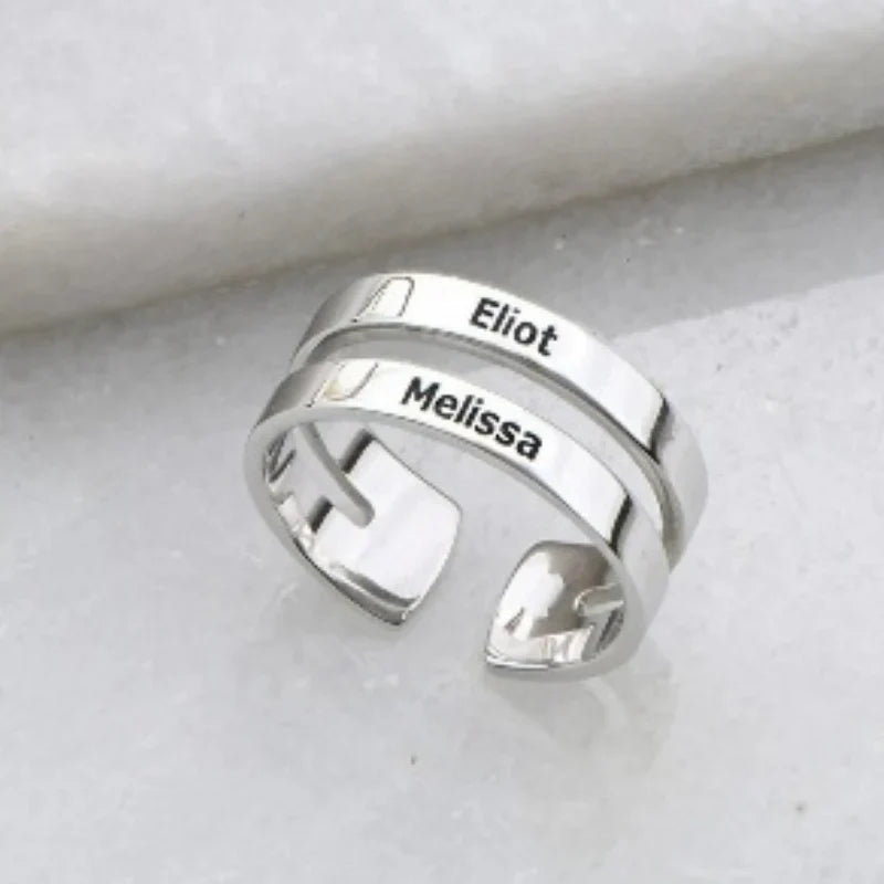 DOUBLE LAYER NAME RING